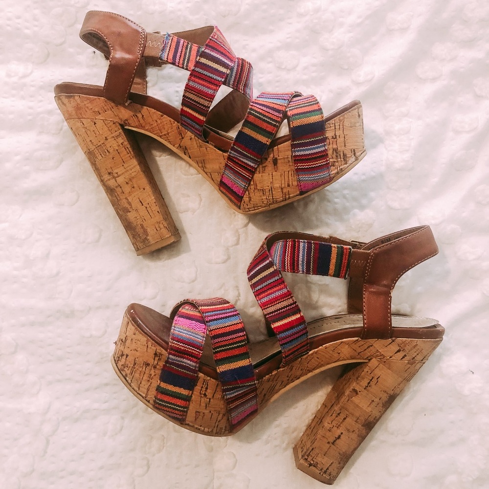 Chinese Laundry Cork Platform Sandals